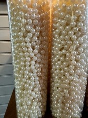 Beaded Faux Pearls Garlands Off White 38.5 ft Total Wedding Decor 5.5 Ft Each
