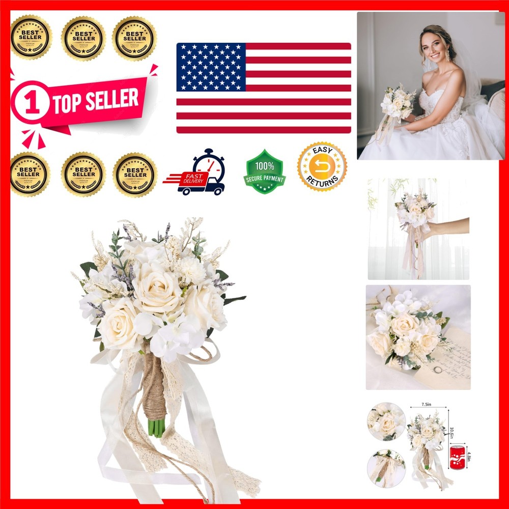 Beautiful 7.5in Silk Bouquet for Bride and Bridesmaids – Lasting Floral Elegance
