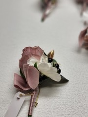 Ling’s Moment Boutonniere Set 6Pc Groom Groomsmen Wedding Artificial Flower