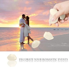 200pc Ivory White Premium Artificial Silk Rose Petals Flower Scatter Wedding