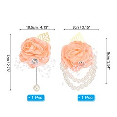 Rose Bridesmaid Wrist Flower Corsage Artificial Bride Wrist Corsage Orange