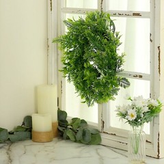 2 GREEN 12″ ARTIFICIAL Leaves Wreath CANDLE RINGS Party Decorations Supplies