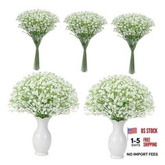 24PCS White Babys Breath Artificial Flowers,11” Elegant Faux 24-Baby Breath