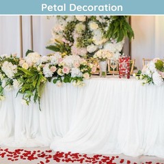600 Pcs Realistic Red Rose Petals for Wedding Decor, Centerpieces, Aisle & Flowe