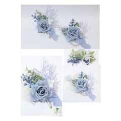 4 PCS Corsage and Boutonniere Set Wrist Flower Accessories C7R89298