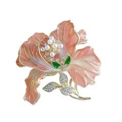 Traditional Floral Design Brooch Alloy Coat Suit Dress Safety Badge Lapel Pin