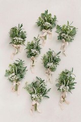 Ling’s Moment 8 White Aisle Pew Artificial Flowers Arrangements Babysbreath f…