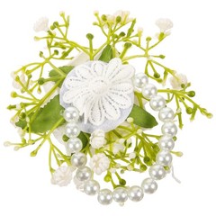 Set of 1 Adjustable Reusable Wrist Corsage for Weddings and Engagement Parties