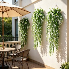 8pcs Artificial Plant Fake Eucalyptus Fern Hanging Flowe Vine Garden Home Decor