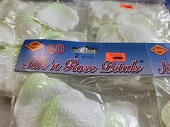 Silk N Rose Petals White/Green 60 Pack Bridal Shower Wedding Decoration #300