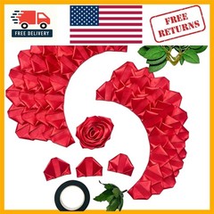 Complete DIY Floral Kit: 105 Premade Satin Ribbon Petals for Elegant Bouquets