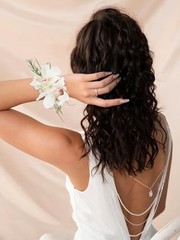 2Pcs Orchid Wrist Corsage Artificial Flower Corsage for Wedding 07-boat Orchid