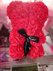 23*20*12CM Rose Bear Teddy Artificial Foam Flower Valentines Gift Wedding Decor