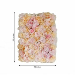 4 pcs Assorted Silk Flowers Wall Backdrop Panels Wedding Party Decorations