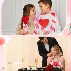 24 Pcs LED Flower Leis Necklace – Luau Wedding Party