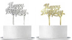 Wood Glitter Cake Topper Happy Birthday Party Supplies Decorations Fashion decor