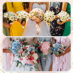 7 Pcs Flower Bouquet Holder Foam Floral Handle Wedding Supplies Bridal Bouquet K