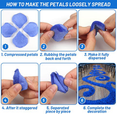 Blue Rose Petals for Romantic Night for Him Set, 2000 Pieces Artificial Rose Pet