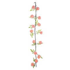BLUSH 6 ft long Silk Peony Flowers Garland with Leaves Bendable Wire Vines Sale