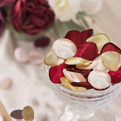 200PCS Silk Rose Petals Fake Scatter Petals Burgundy Gold Pink Flower Petals for