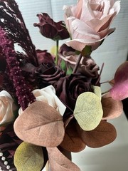 Ling’s Moment 11” Burgundy Bouquet For Wedding