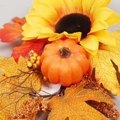Maple Teardrop Wreath Fake Wall Decor Hanging Farmhouse Ornament Rustic Fall