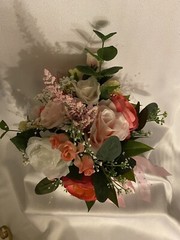 bridal Wedding Bouquet New Pinks, Free Matching Boutonnière