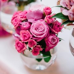 80 PCS Full Hydrangea Flowers Fuchsia Silk Hydrangea Small 80pcs Fuchcia