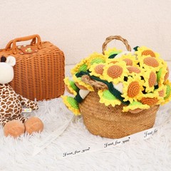 LOKOZ Sunflower Gifts for Women Get Well – Crochet 63×63 Inches,