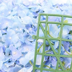4 Serenity Blue Hydrangea Flowers Mat Wall Backdrop Panels Wedding Decorations
