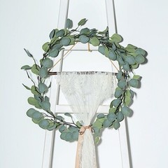 6.5 ft long Frosted Green Artificial Eucalyptus Leaves Vine Garland Decorations