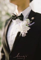 Ling’s Moment Lavender&Cream Boutonnieres&Wrist Corsage Set,Including Wedding…