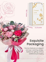 Polylove Flowers for Delivery Prime Forever Bouquet Medium, Hot Pink