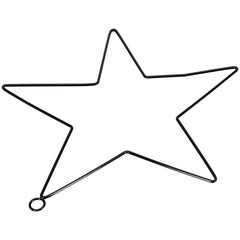 Versatile Pentagram Shaped Wreath Support Iron Frame for Creative Art Projects