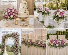 Artificial Purple Orchid Bundle 13 Inch Faux Flowers Wedding Bouquet Corsage Bou