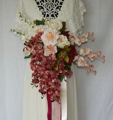 Ribbons and Garden Silk Wedding Bouquet