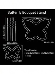 Butterfly Type-6pcs Bouquet Stand With 18 Poles For DIY Wedding Gifts