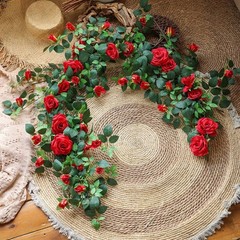 Artificial Floral Vine Outdoor Flower Backdrop Wall Silk Blooms