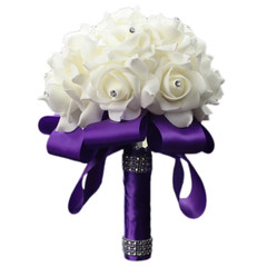 Wedding Fake Flowers Bridal Bouquets Bridesmaid Rose Centerpiece Bride Hydrangea