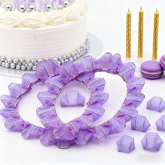 300Pcs Pre-Made Organza Rose Petals Pre-Cut Chiffon Petals for DIY Artificial Fl