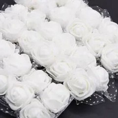 144pcs 2cm Mini Artificial Rose Flower Heads W/ Tulle Scrapbooking DIY Decor NEW