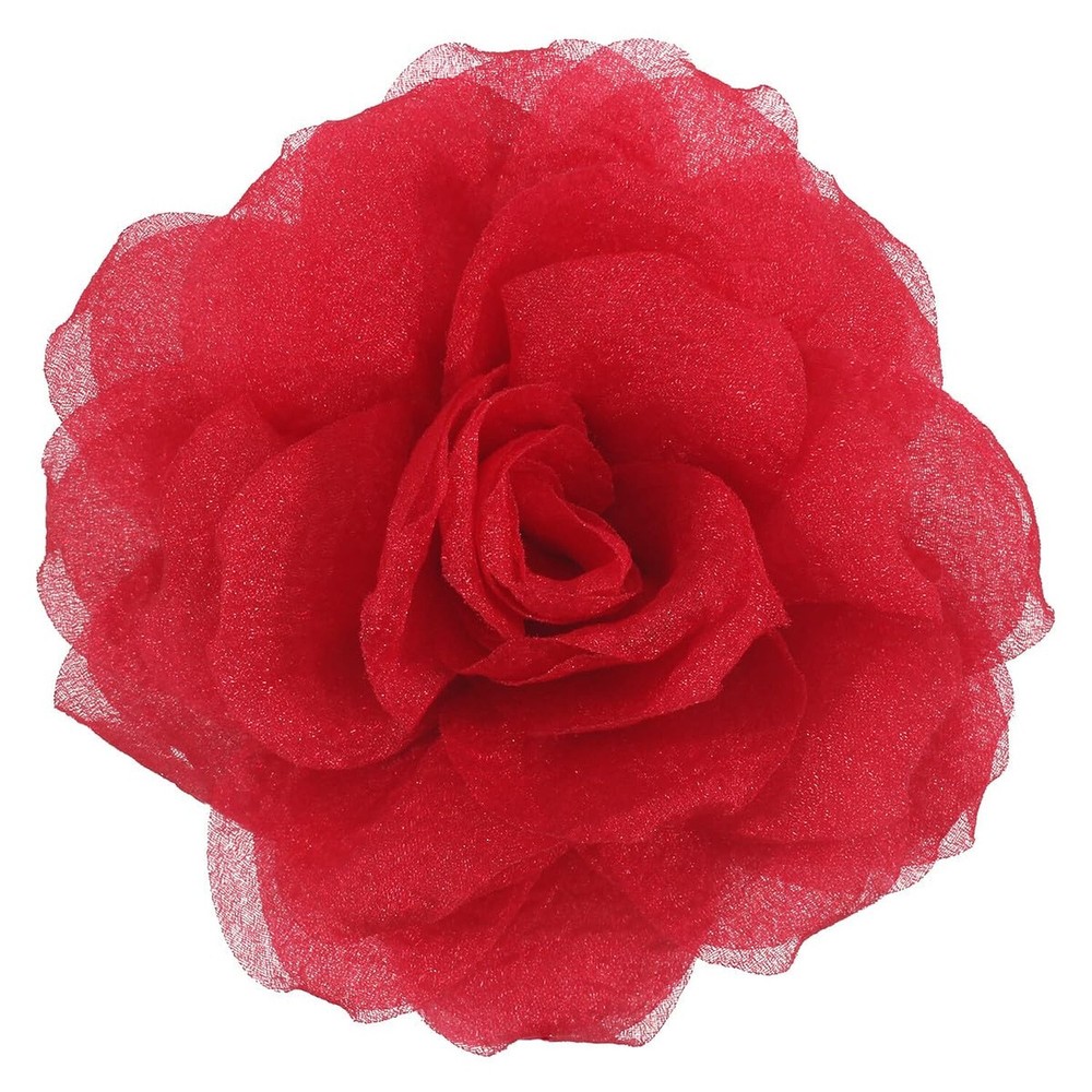 Rose Flower Brooches and Pins for Women | Red Brooches for Women with Hair Cl…