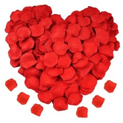1200 PCS Artificial Silk Rose Petals Decoration for Romantic Night, Red