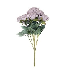 LAVENDER 2 Bushes 17″ Silk Roses Artificial FLOWERS Bouquets Party Decorations