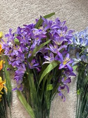 Floral Freesia Bush 21 Inch Satin Flowers Spring/Summer Florals LOT OF 6 NEW