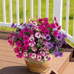 17 Inch Artificial Faux Pansy Flowers for Outdoor,Fake Pansies Flowers with