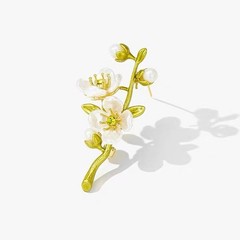 Retro Temperament Green Jasmine Brooch For Women Wedding Banquet Brooch Ornament
