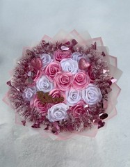 Pink and White Ribbon Bouquet for Sale!! Perfect for Any Occasion