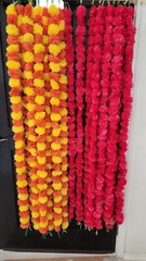 Artificial Marigold Flower Garlands Indian Wedding Event Decoration Pooja Diwal