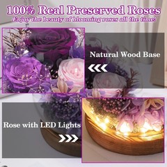 FIACO Gifts for Mom Flowers Delivery Birthday Grade A Rose, A-purple